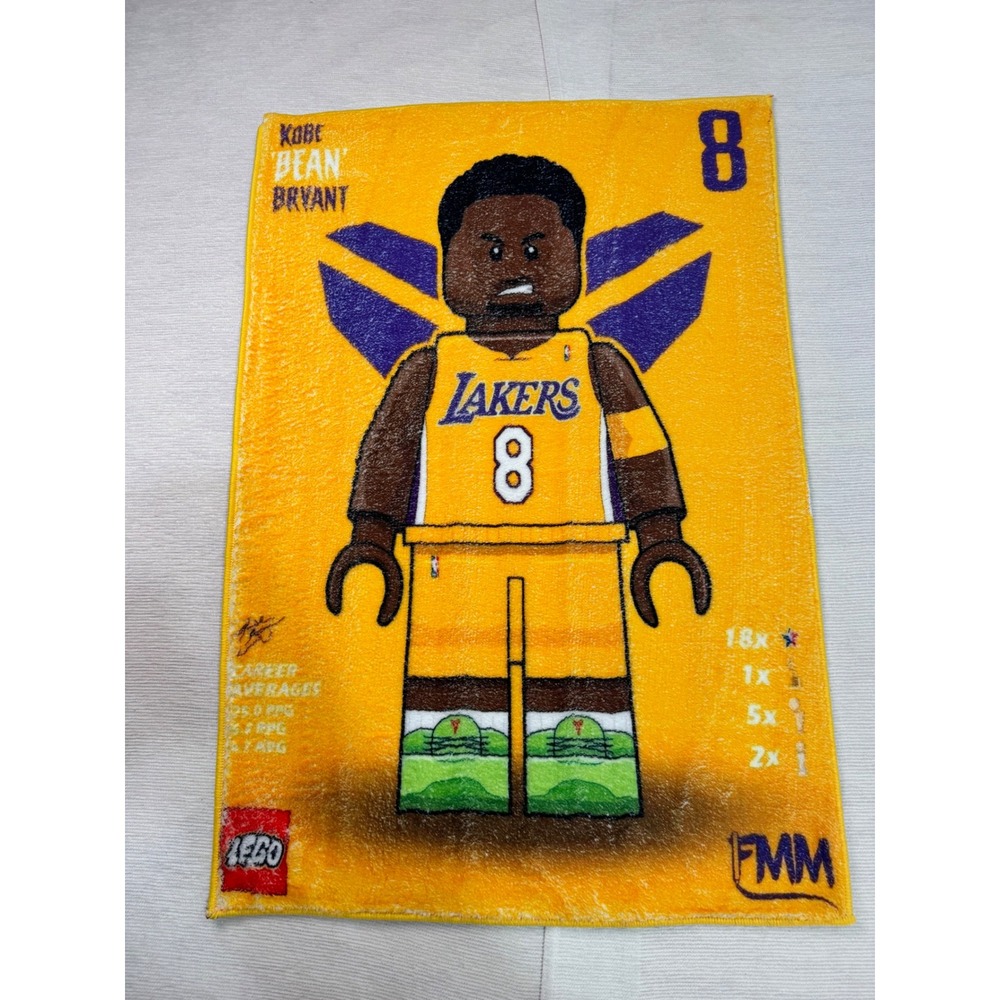 Kobe Bryant Lakers #8 Building Block Toy Style Rug FMM Mamba Tribute 21x31